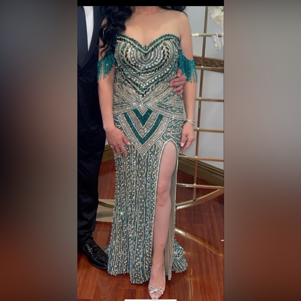 Custom-made beaded Gown